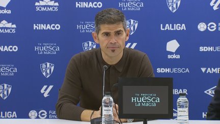 Antonio Hidalgo en la rueda de prensa posterior al encuentro