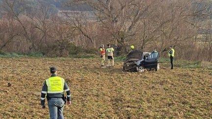 El accidente ha ocurrido en el punto kilométrico 9,300 de la A-1226 (Barbastro-Berbegal). / Guardia Civil