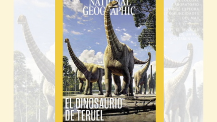 Portada de 'National Geographic' dedicada a los dinosaurios turolenses. / Gobierno de Aragón