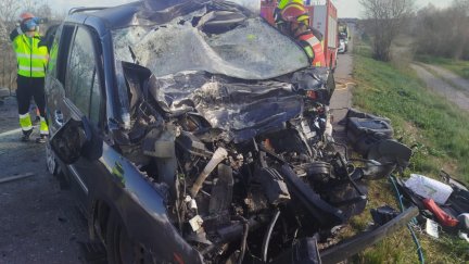 Imagen del vehículo tras el accidente. / DPH