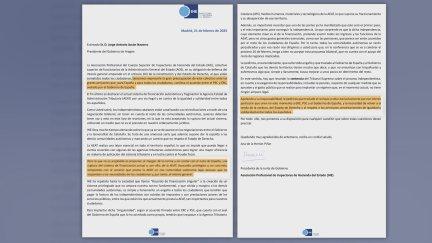 Carta dirigida por la Asociación de Inspectores de Hacienda al presidente de Aragón./ Aragón TV