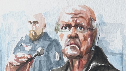 Retrato dibujo del acusado durante el juicio. / Reuters