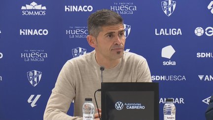 Antonio Hidalgo en la rueda de prensa posterior al encuentro