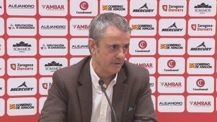 Porfirio Fisac en la rueda de prensa tras la derrota