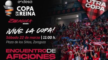 Cartel del encuentro de aficiones.