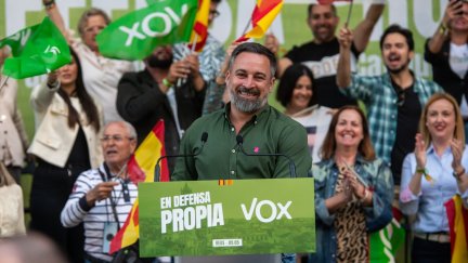 Santiago Abascal en un mitin de Vox. / Europa Press. Laia Solanellas