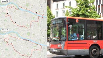 Recorrido de las nuevas líneas exprés Ci3 y Ci4 y un autobús urbano. / Aragón TV