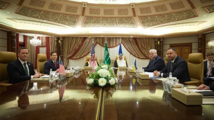 Las delegaciones de EE.UU. y Ucrania, este martes en Yeda, Arabia Saudi. EFE/ Oficina Presidencial de Ucrania