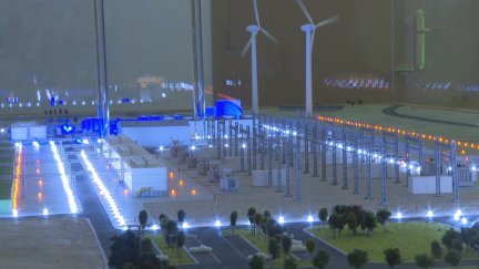 Maqueta de la futura planta industrial del proyecto Catalina en Andorra./ Aragón TV