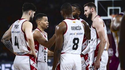 El Casademont Zaragoza, durante el último partido de liga en Lleida