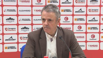 Porfirio Fisac, durante su comparecencia tras el partido