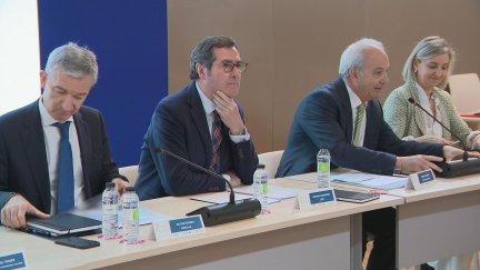 Garamendi ha participado este lunes en un encuentro en Zaragoza. / Aragón TV