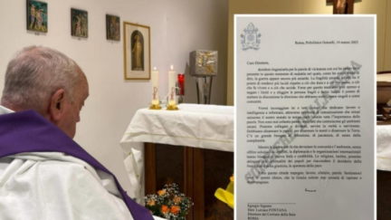 Carta enviada por el papa Francisco al 'Corriere della Sera'. / Corriere della Sera