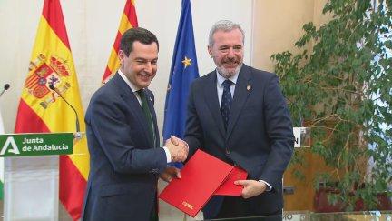 Aragón y Andalucía firman un protocolo general para impulsar infraestructuras y comunicaciones claves. / Aragón TV