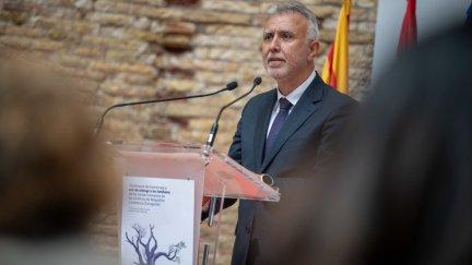 El ministro de Política Territorial y Memoria Democrática, Ángel Víctor Torres, el pasado 12 de marzo en Magallón. / Europa Press