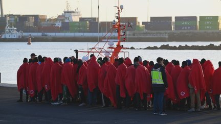 Personas migrantes llegadas a Canarias. / Aragón TV