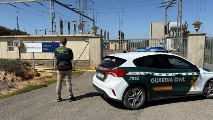 Subestación eléctrica en la que tuvieron lugar los robos. / Guardia Civil Huesca