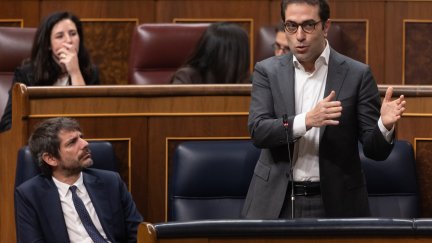 El ministro de Economía, Carlos Cuerpo, este miércoles en el Congreso. / Europa Press