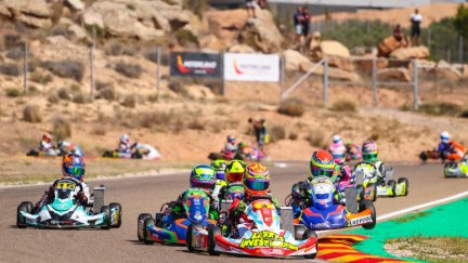 Prueba de la categoría Mini en MotorLand Aragón durante la prueba del CEK 2024