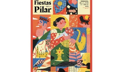El cartel elegido para las Fiestas del Pilar 2025. / Ayuntamiento de Zaragoza