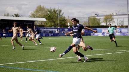 Un lance del partido del Utebo ante el Eibar B