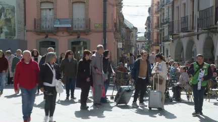 La localidad de Jaca (Huesca) es una de las que más afluencia de visitantes registra estos días. / Aragón TV