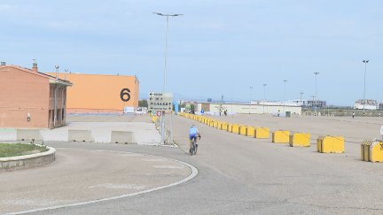 Pepe Pelegrín ha pasado 24 horas dando vueltas con su bici por la Feria de Zaragoza. / Aragón TV