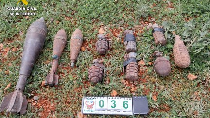 Artefactos localizados y destruidos por los especialistas. / Guardia Civil