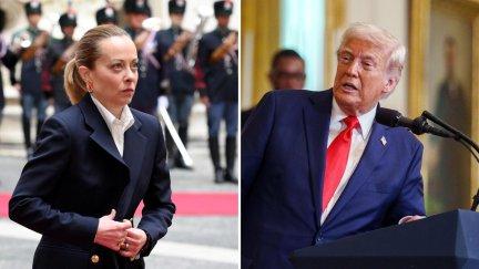 La primera ministra italiana, Giorgia Meloni, y el presidente de EE. UU. Donald Trump / EFE