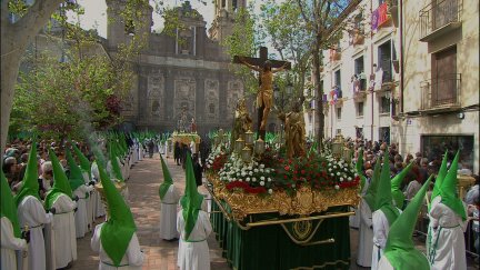 Procesión de las Siete Palabras este viernes en Zaragoza. / Aragón TV