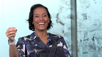 Teresa Perales durante una entrevista.