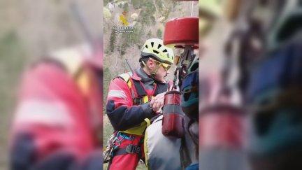 Uno de los rescates llevados a cabo por el Greim de Huesca durante la Semana Santa. / Guardia Civil