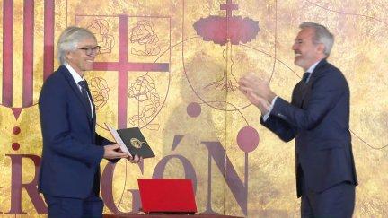 Entrega de la Medalla al Mérito Cultural a Antonio Jiménez Martínez. / Aragón TV