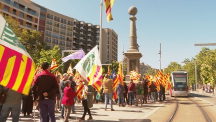 Acto en la plaza de Aragón de Zaragoza. / Aragón TV