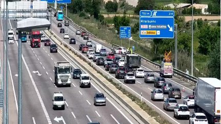 Lugar del accidente, captado por las cámaras de la DGT. / DGT