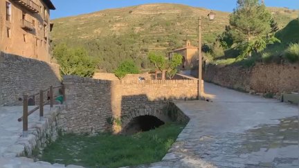 Esta es la imagen que presentan municipios como Mirambel (Teruel), donde las precipitaciones han sido muy abundantes. / Aragón TV