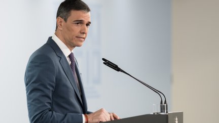 Pedro Sánchez ha comparecido al mediodía ante los medios de comunicación. / Europa Press