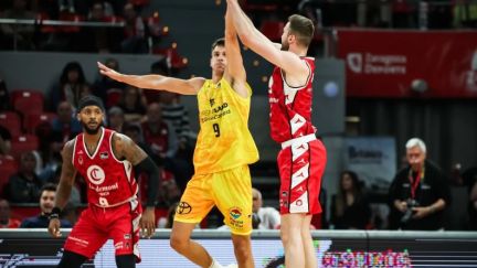 Un momento del partido ante Gran Canaria