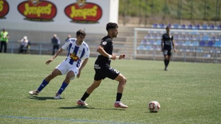 Imagen del encuentro disputado entre la SD Ejea y el Barbastro.
