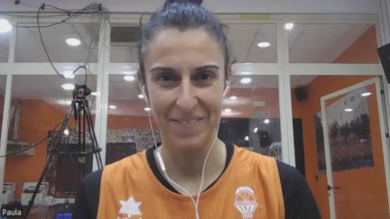 Alba Torrens, durante su charla con AD Basket.