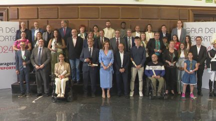 Imagen de la gala que ha tenido lugar este martes en el Ayuntamiento de Zaragoza.