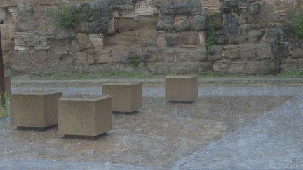 Las lluvias pueden volver a caer con intensidad en Huesca este martes. / Archivo