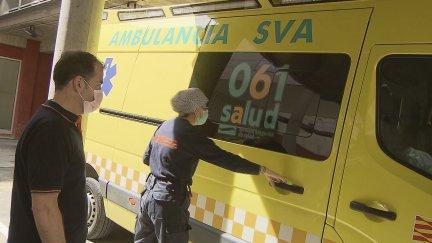 Efectivos del 061 Aragón durante la pandemia. / Archivo