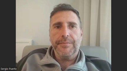 Sergio Puerto, durante su entrevista con Aragón Deporte