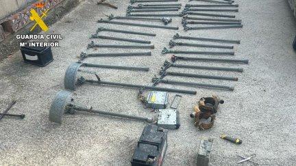 Material intervenido al presunto autor del hurto. / Guardia Civil Huesca