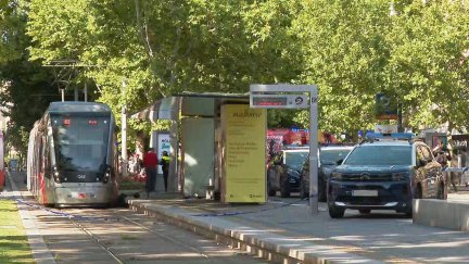 Lugar del accidente en plaza San Francisco. / Aragón TV