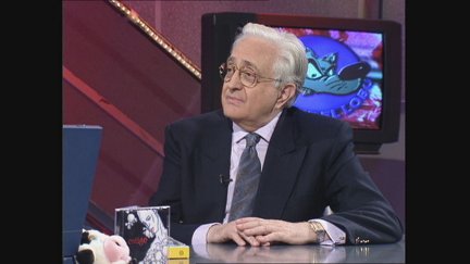 Mariano Ozores en 2001, cuando fue entrevistado en el programa 'Que viene el lobo' de Antena Aragón.