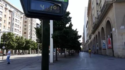 Termómetro paseo de la Independencia (Zaragoza)./ Europa Press