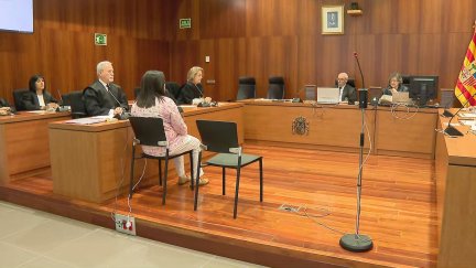 Inicio del juicio este lunes en la Audiencia Provincial de Zaragoza. / Aragón TV
