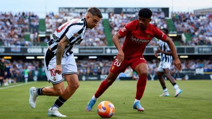 Un momento del partido ante el Castellón